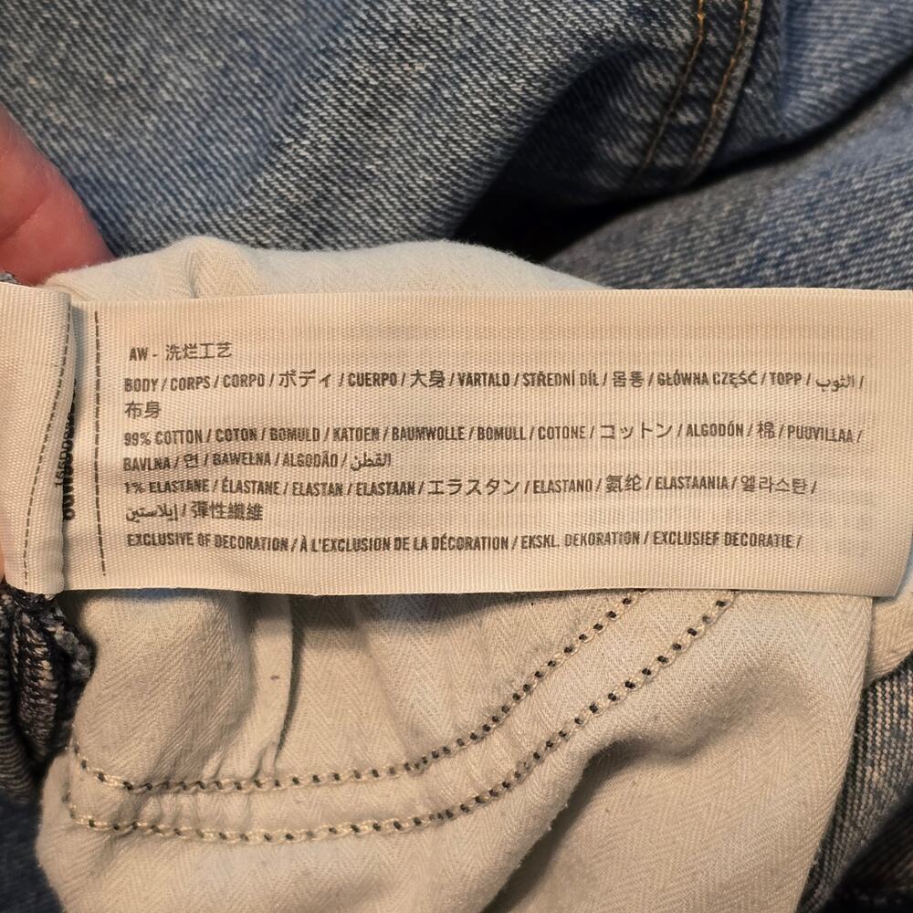 Abercrombie & Fitch 90s Straight Ultra High Rise Criss Cross Waist Jeans 6L Blue - Picture 4 of 16